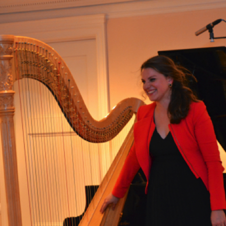 Harpist Bridget Kibbey performed her own transcription of J.S. Bach's Toccata and Fugue in D minor, KWV 565, at the at Salon De Virtuosi 2015 Opening Gala Awards Concert at the Hungarian Consulate in New York City.